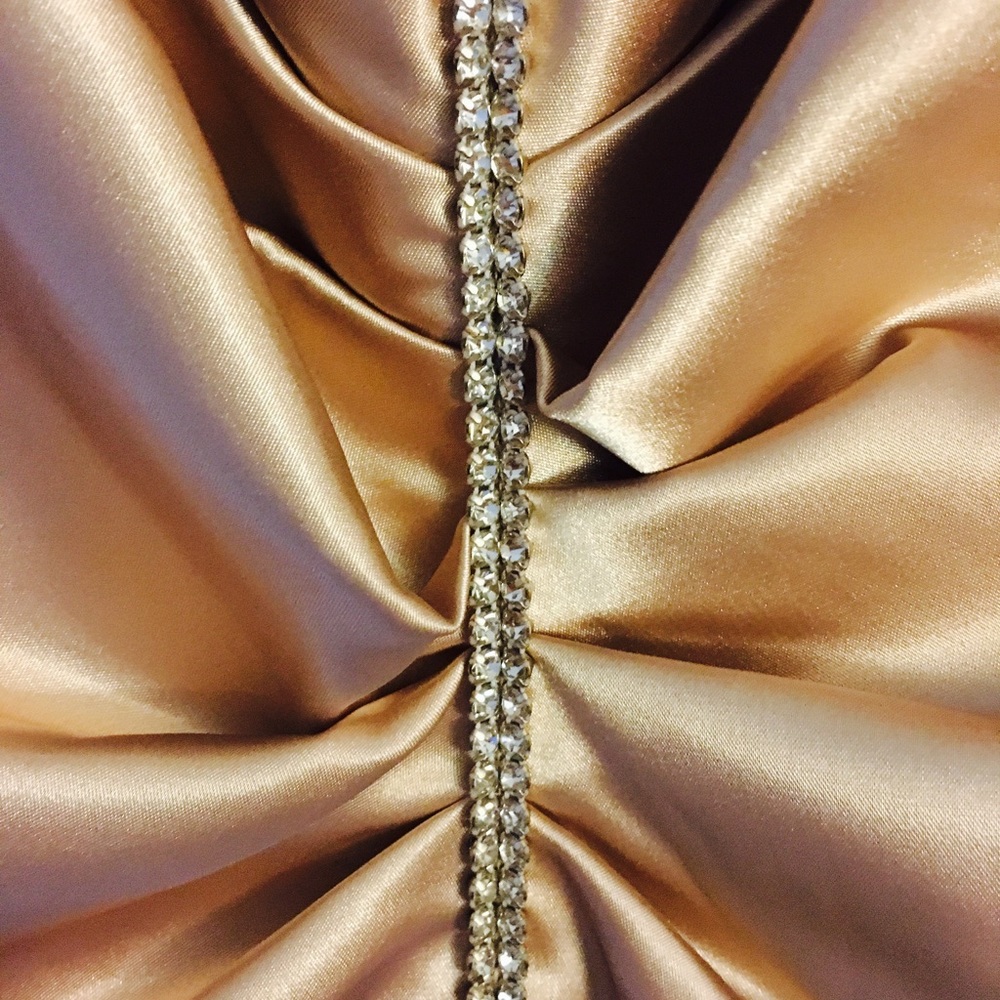 Dave and Johnny Gold and Diamond prom evening gown